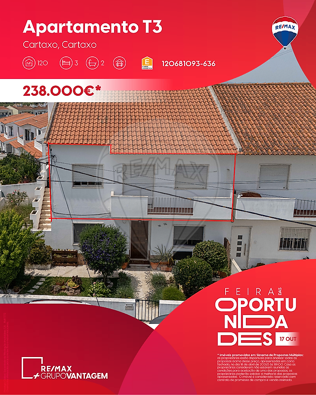 Apartamento T3 à venda em Cartaxo e Vale da Pinta, €238.000