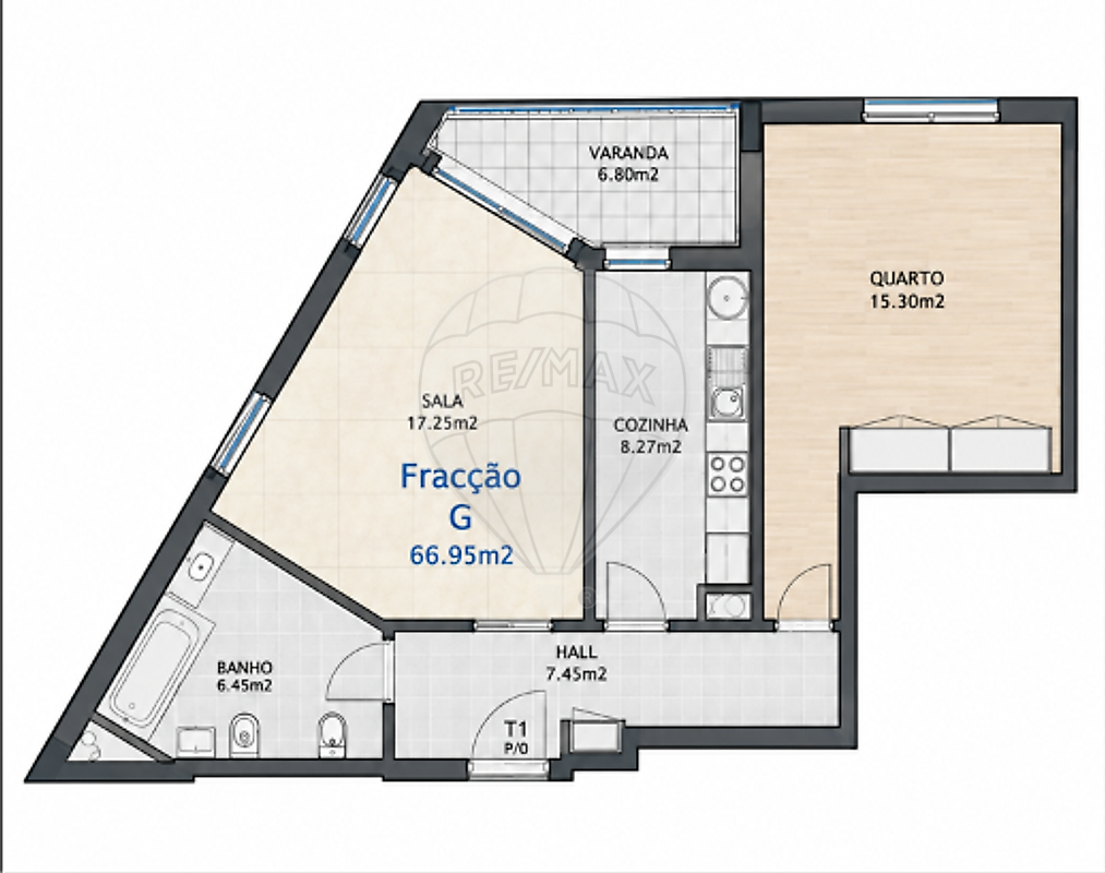 Apartamento T1 à venda em Matosinhos