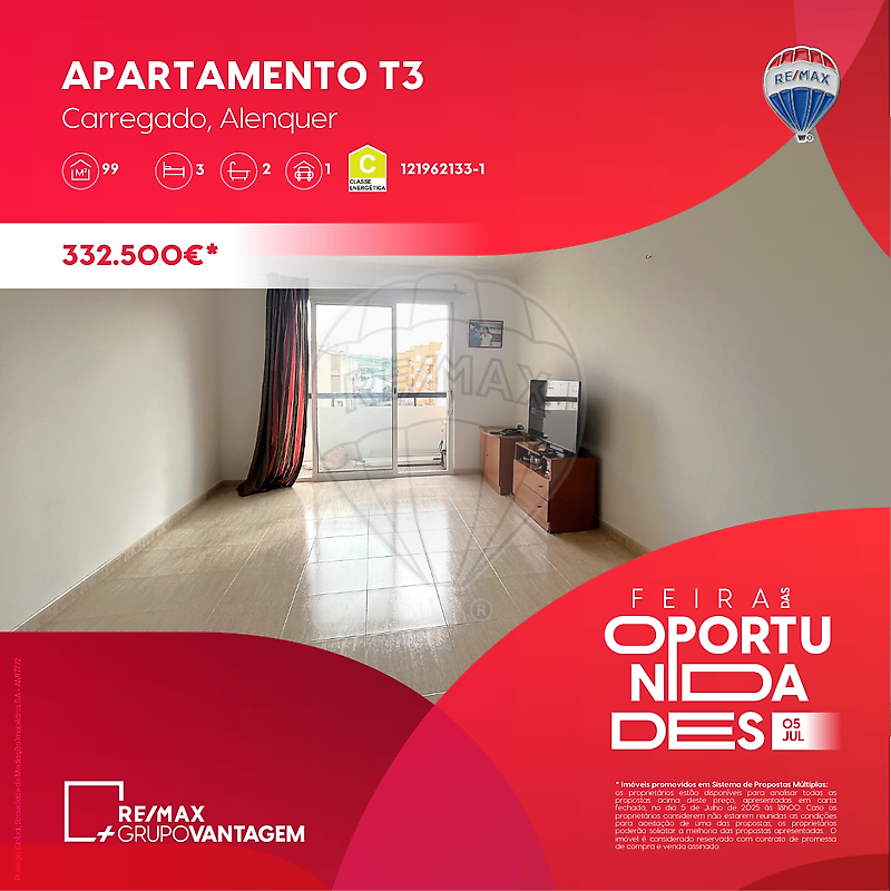 Apartamento T3 para venda