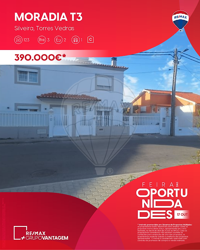 Moradia T3 em Silveira, €390.000