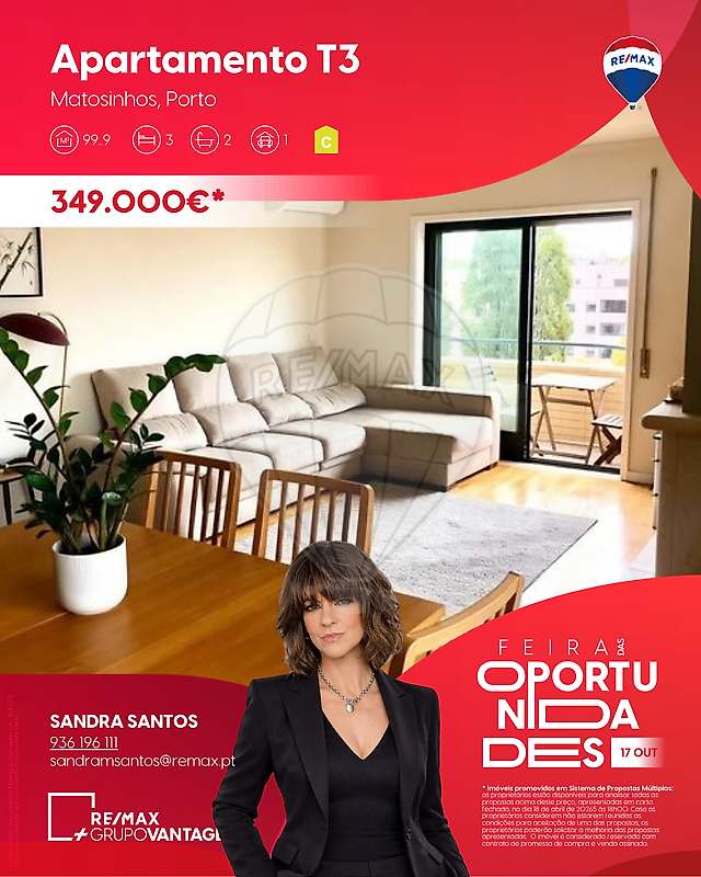 Apartamento T3 à venda em Matosinhos