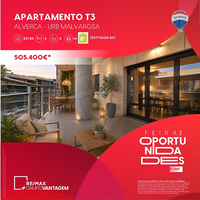 Apartamento T3 à venda em Alverca do Ribatejo e Sobralinho, €505.400
