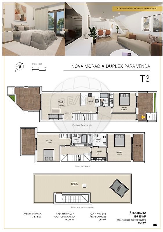 Apartamento T3 em Faro (Sé e São Pedro), €530.000