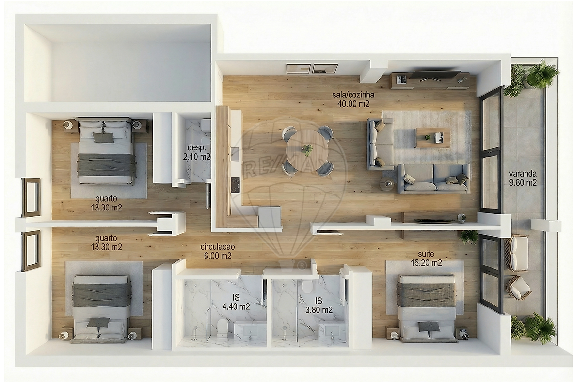 Apartamento T3 à venda em Barcelos