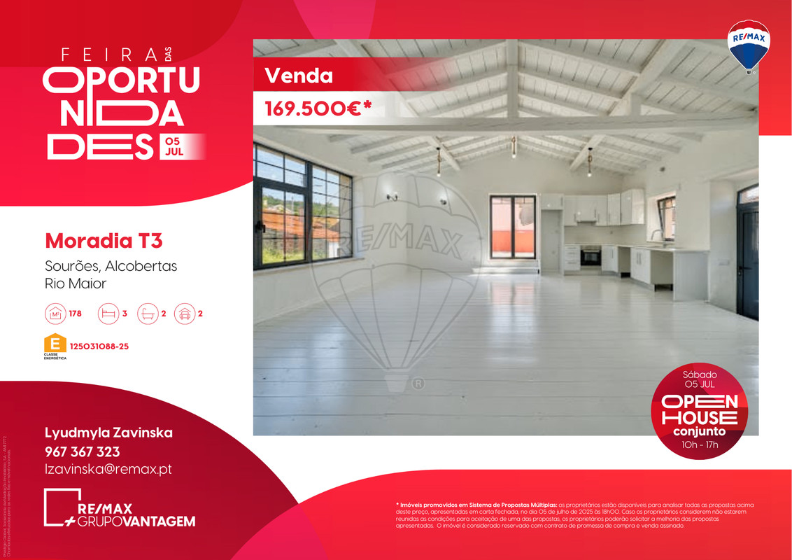 Moradia T3 para venda
