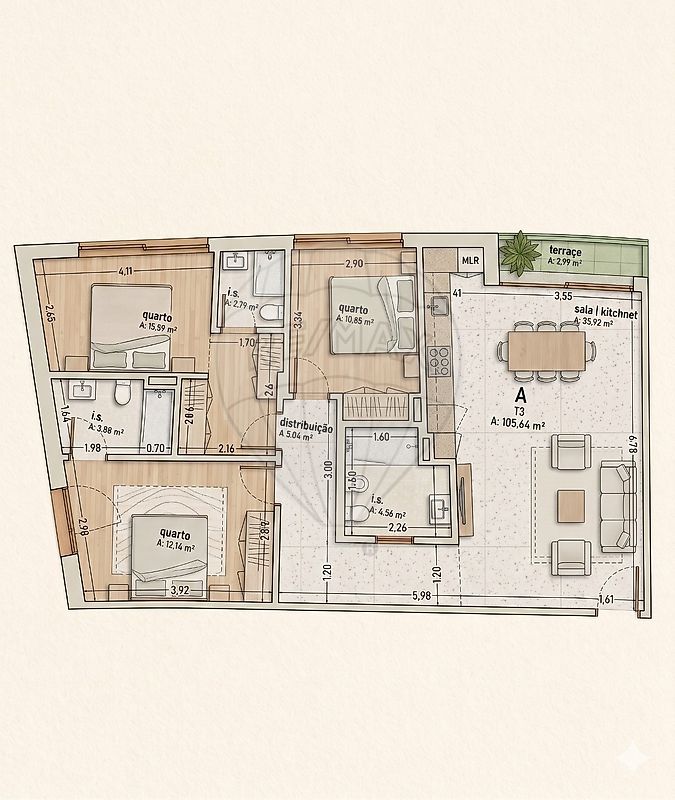 Apartamento T3 à venda em Madalena, Vila Nova de Gaia — foto 25