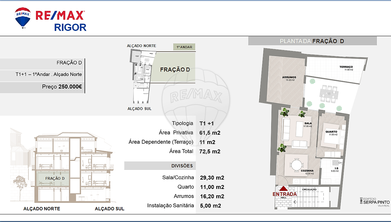 Apartamento T1 à venda em Vila Real