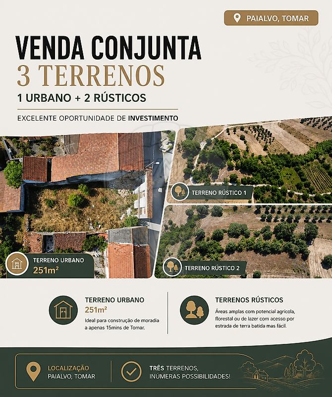 Terreno - Paialvo, Tomar, Santarém